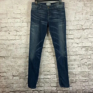 Current/Elliott The Legging Super Stretch Deep Denim Jeans Size 29 Low Rise Dark